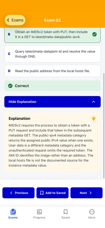 AWS Developer Associate Test: Understand each answer